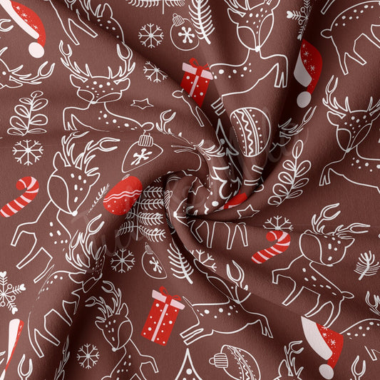 Christmas DBP Fabric Double Brushed Polyester DBP2164