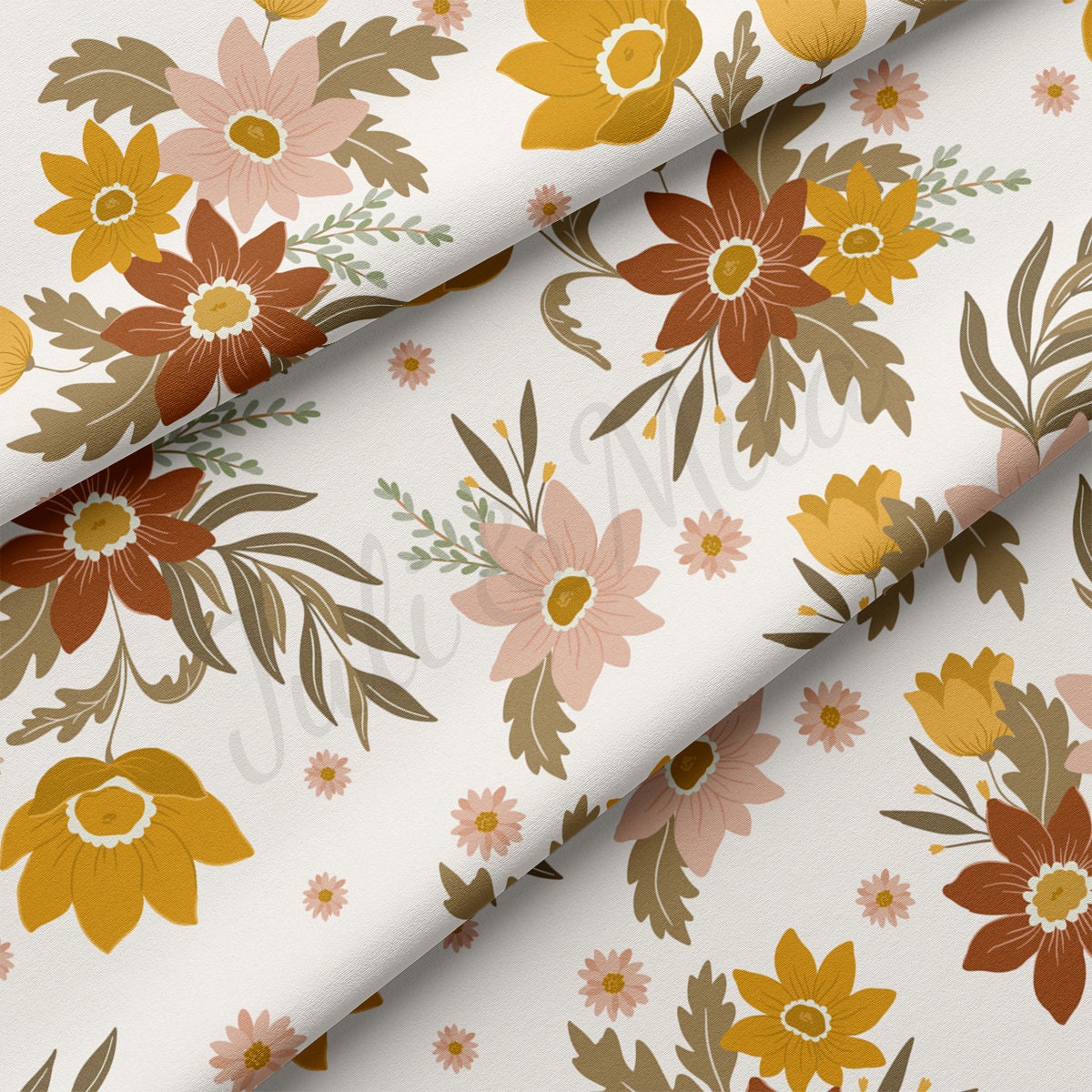 Floral DBP Fabric Double Brushed Polyester Fabric by the Yard DBP Jersey Stretchy Soft Polyester Stretch Fabric DBP2176