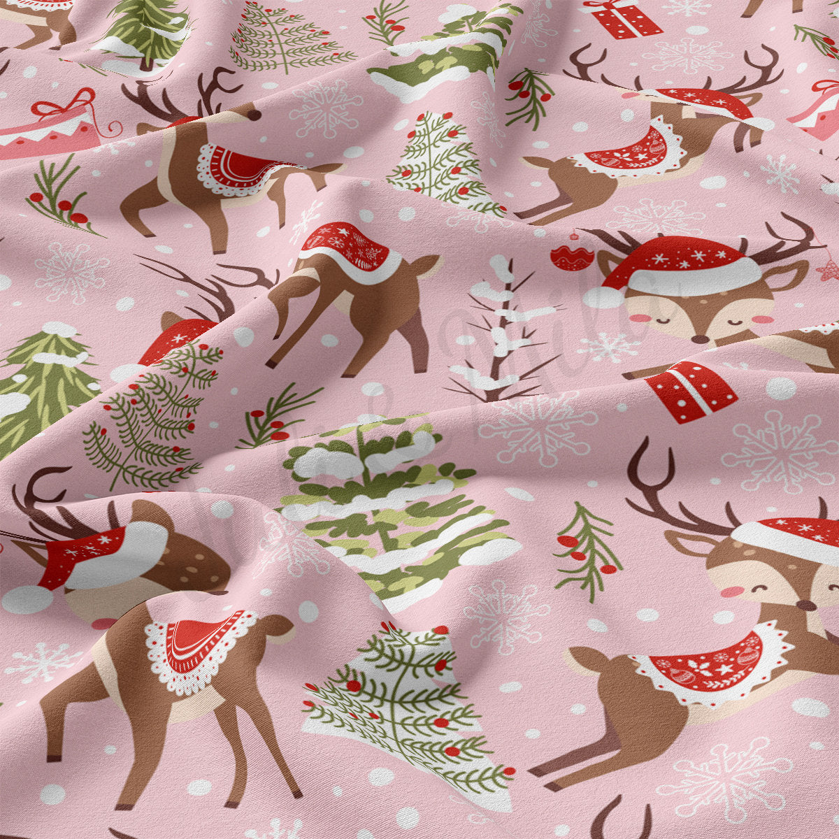 Christmas DBP Fabric Double Brushed Polyester Fabric by the Yard DBP Jersey Stretchy Soft Polyester Stretch Fabric DBP2182