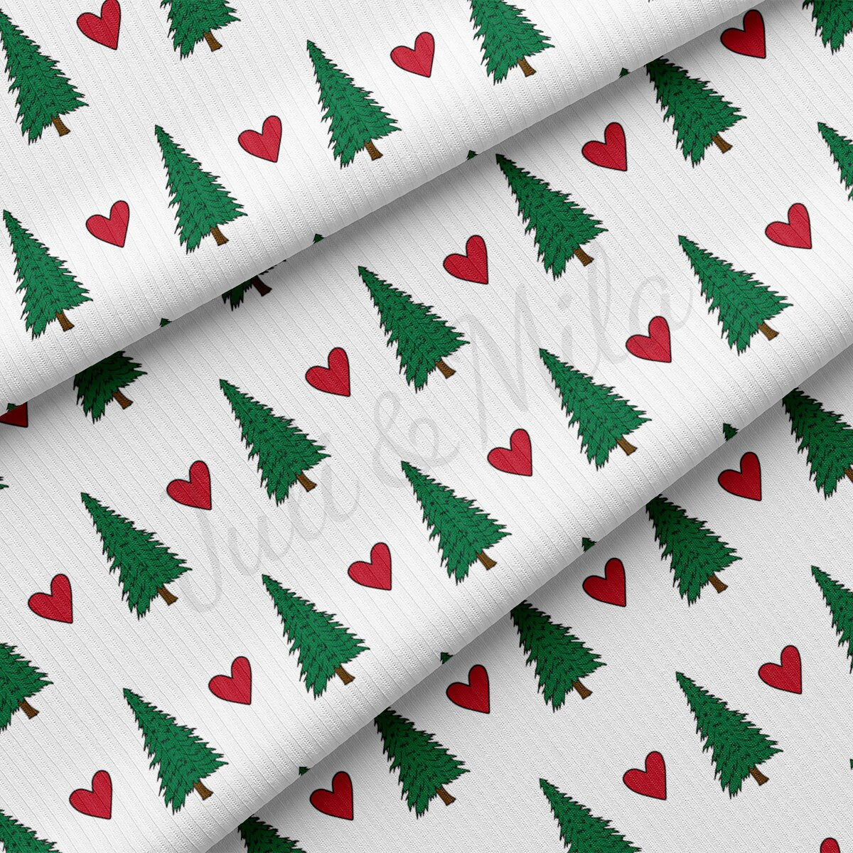 Christmas Rib Knit Fabric by the Yard Ribbed Jersey Stretchy Soft Polyester Stretch Fabric 1 Yard  RBK2169
