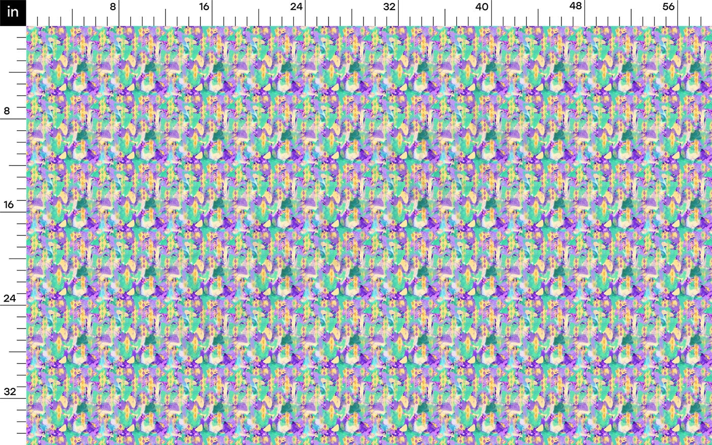 100% Cotton Fabric By the Yard Printed in USA Cotton Sateen -  Cotton Mardi Gras  CTN2124