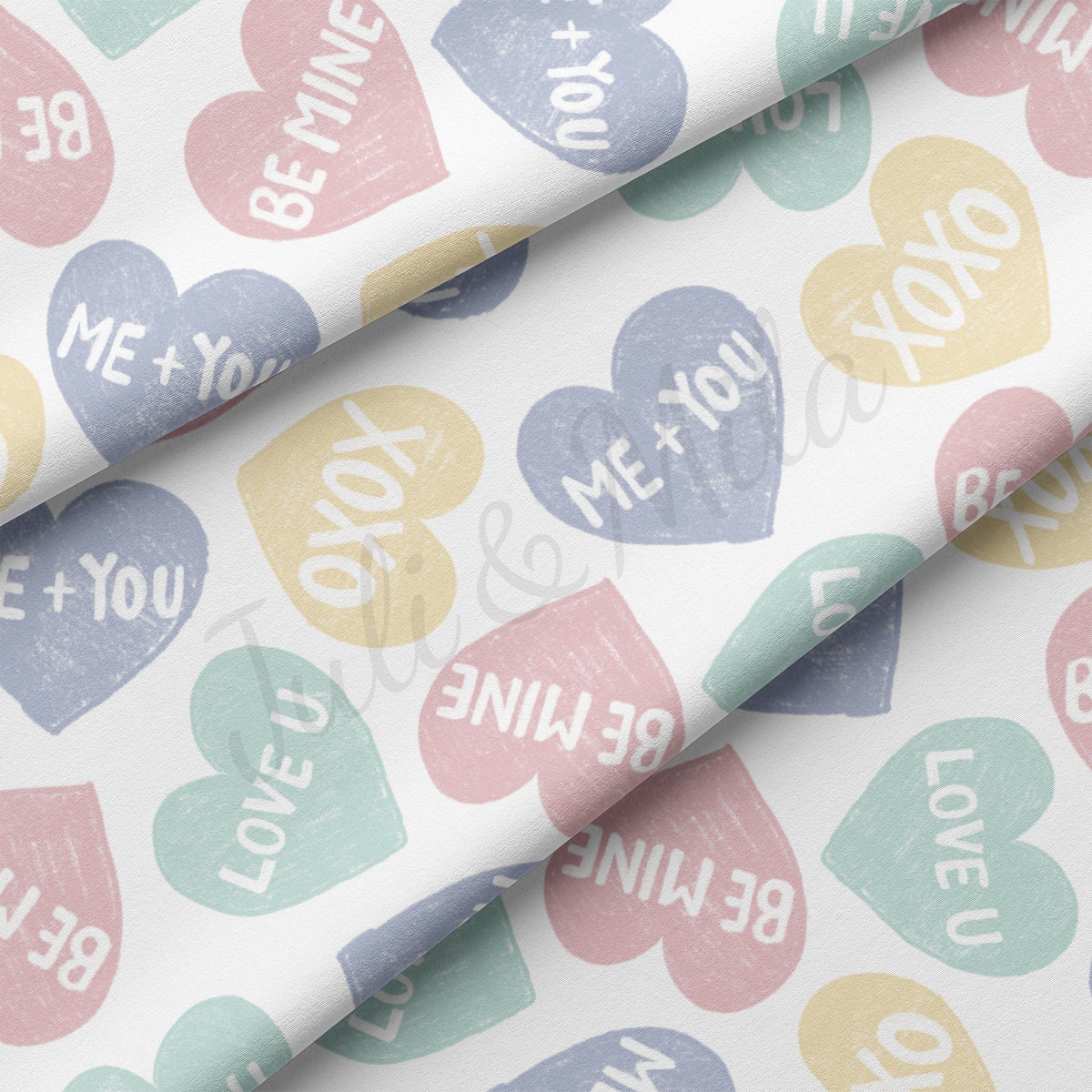 DBP Fabric Double Brushed Polyester DBP2203 Valentine's Day