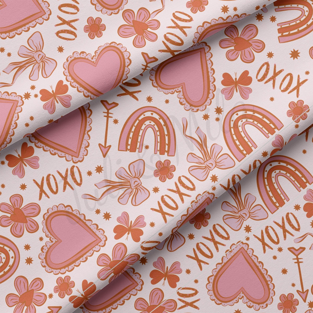 DBP Fabric Double Brushed Polyester DBP2218 Valentine's Day