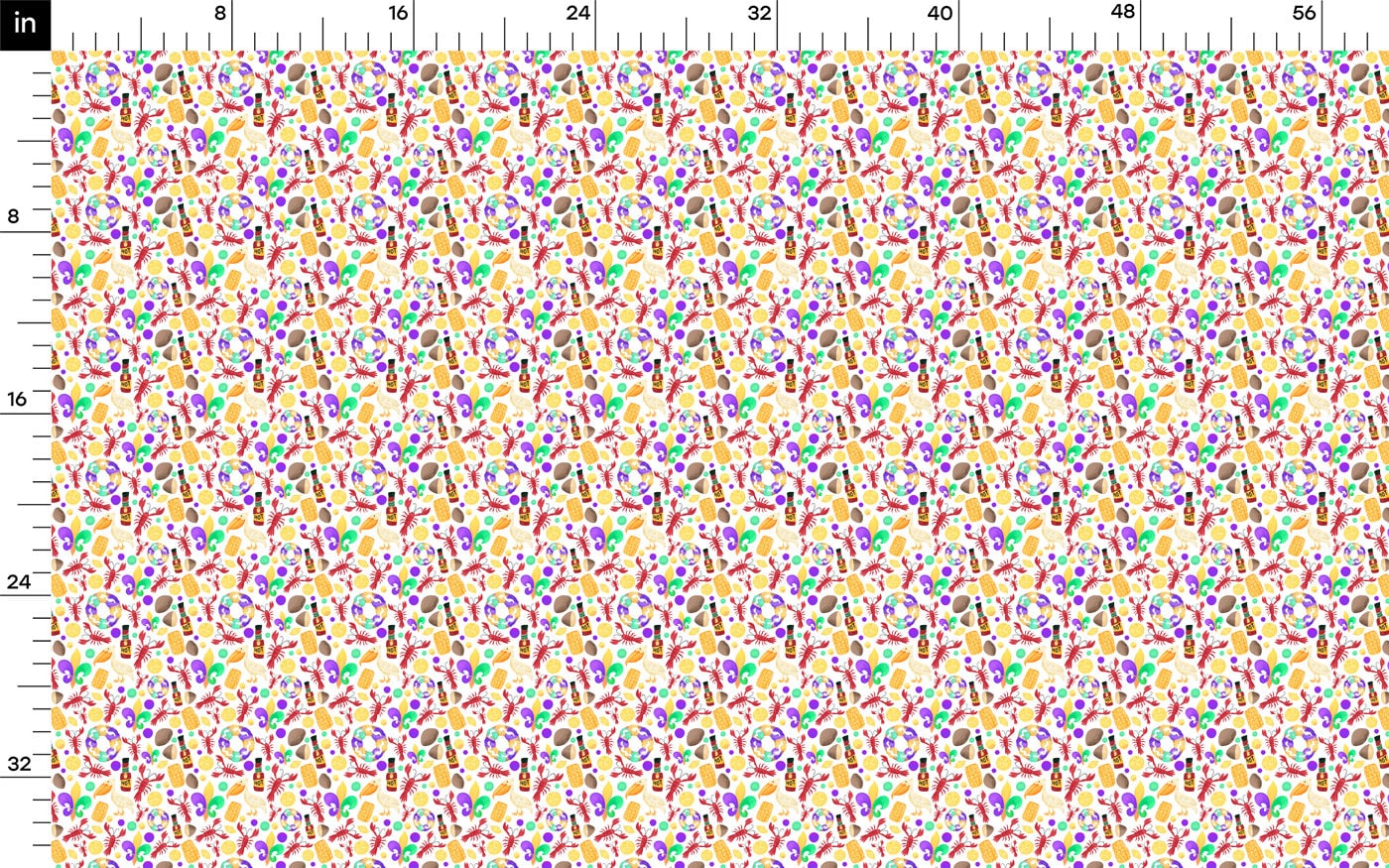 DBP Fabric Double Brushed Polyester DBP2123 Mardi Gras