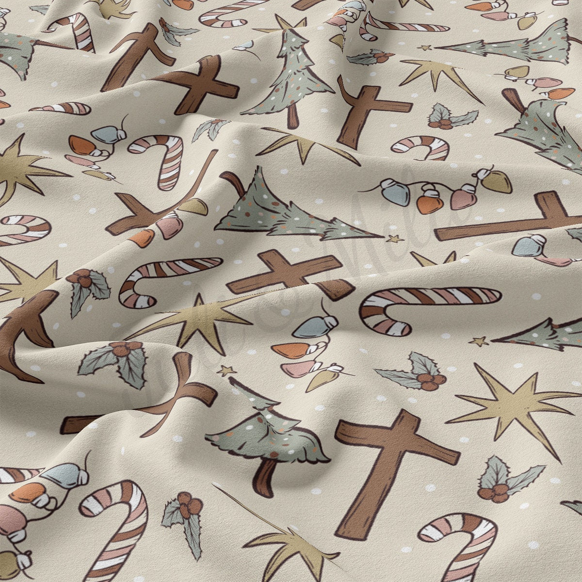 DBP Fabric Double Brushed Polyester Fabric by the Yard DBP Jersey Stretchy Soft Polyester Stretch Fabric DBP2131 Christmas