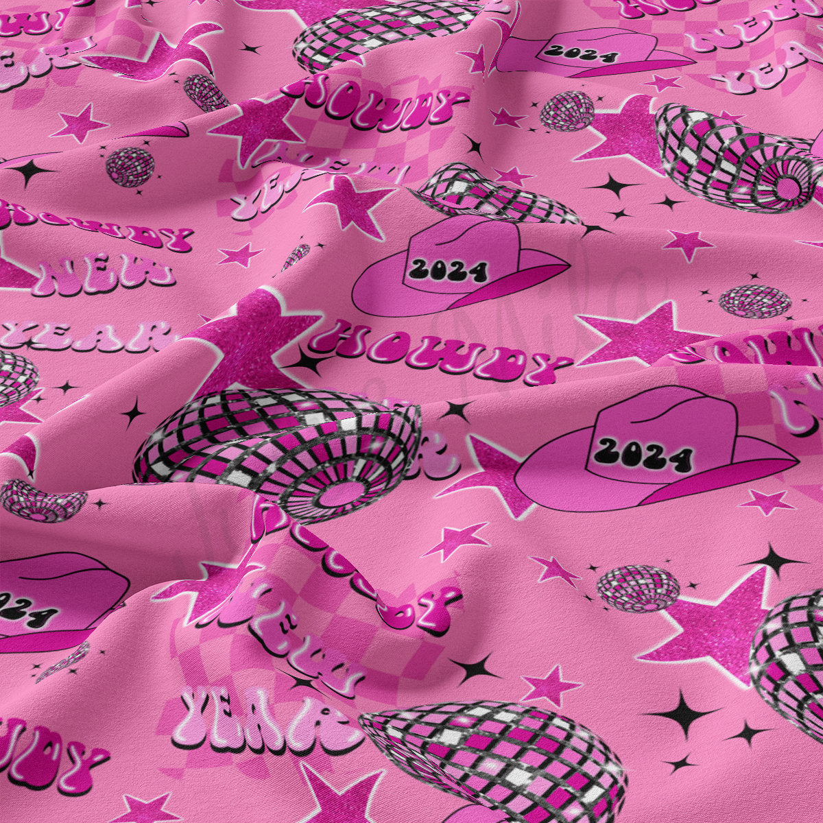 DBP Fabric Double Brushed Polyester Fabric by the Yard DBP Jersey Stretchy Soft Polyester Stretch Fabric DBP2138 New Year&#39;s Day