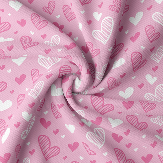 Rib Knit Fabric RBK2236 Valentine's Day