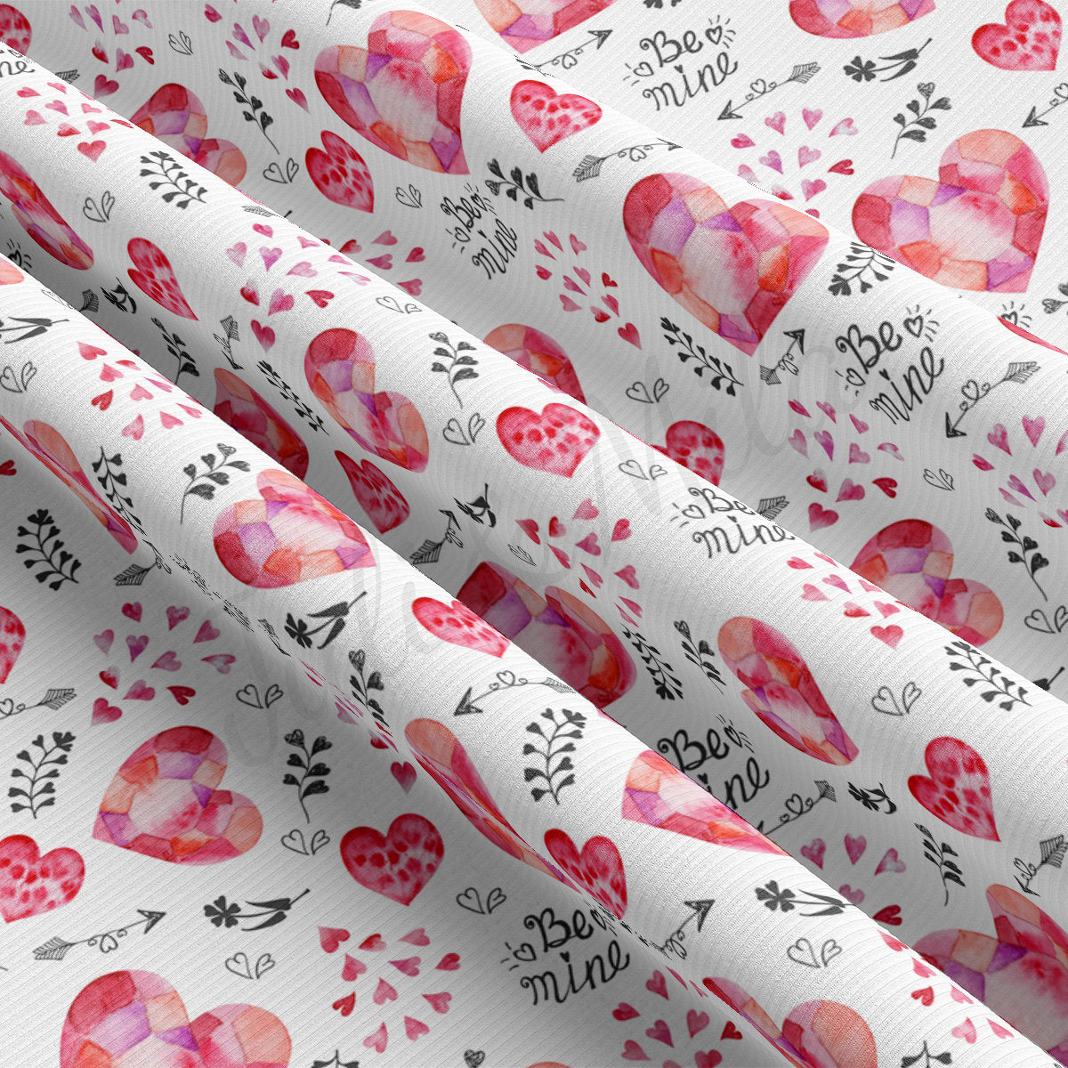 Rib Knit Fabric RBK2259 Valentine's Day