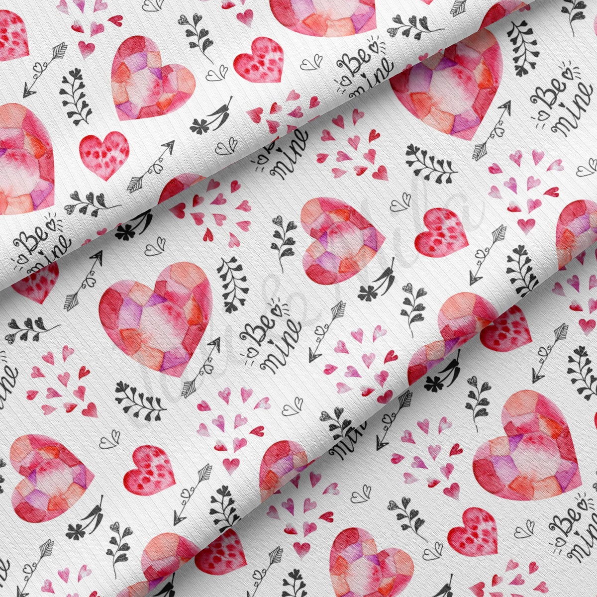 Rib Knit Fabric RBK2259 Valentine's Day