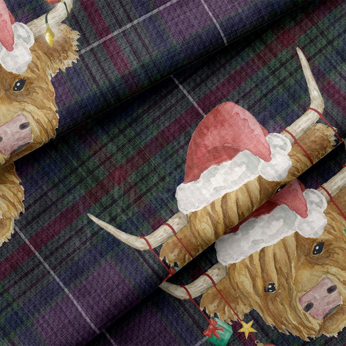 Rib Knit Fabric RBK2095 Christmas