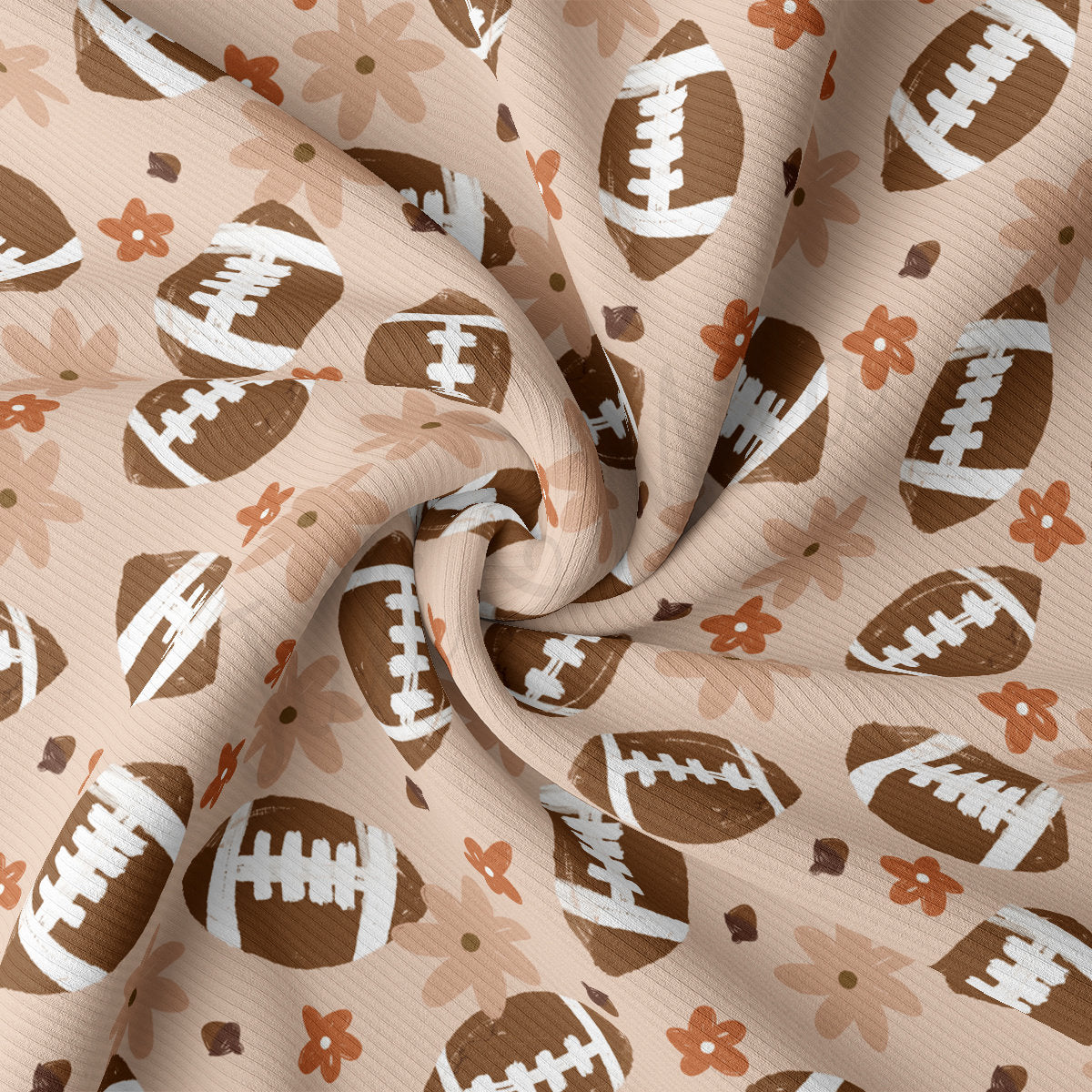 Rib Knit Fabric  RBK2115 Football