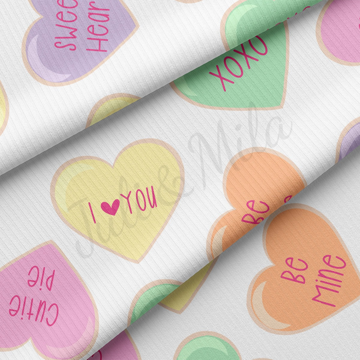 Rib Knit Fabric  RBK2119 Valentine's Day