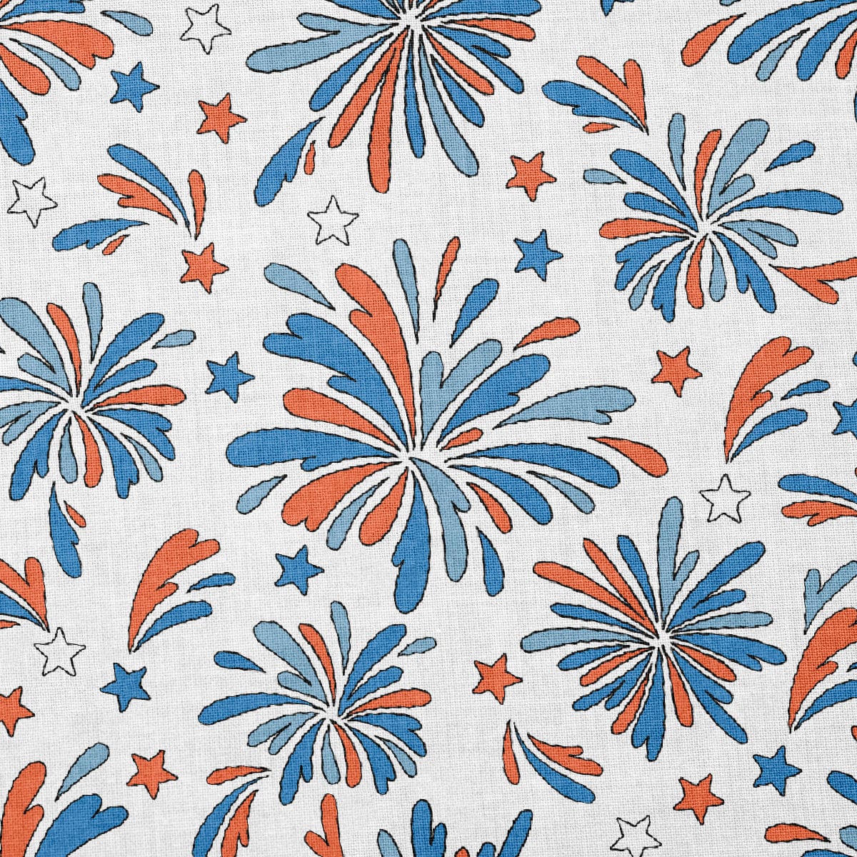100% Cotton Fabric By the Yard Printed in USA Cotton Sateen -  Cotton  CTN2178 4th of July Patriotic