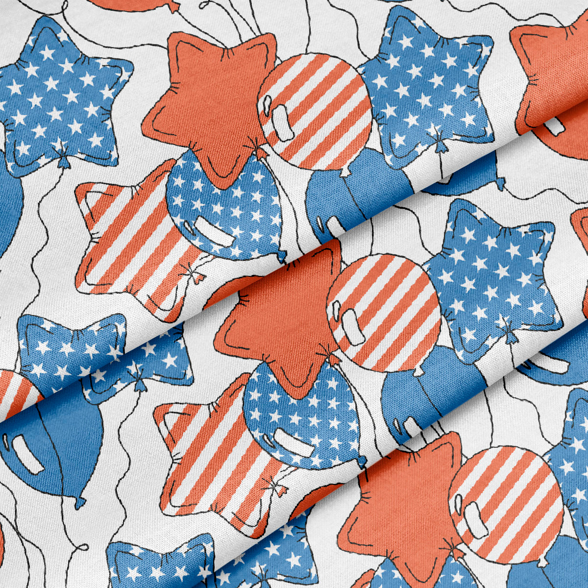 100% Cotton Fabric CTN2187 4th of July Patriotic