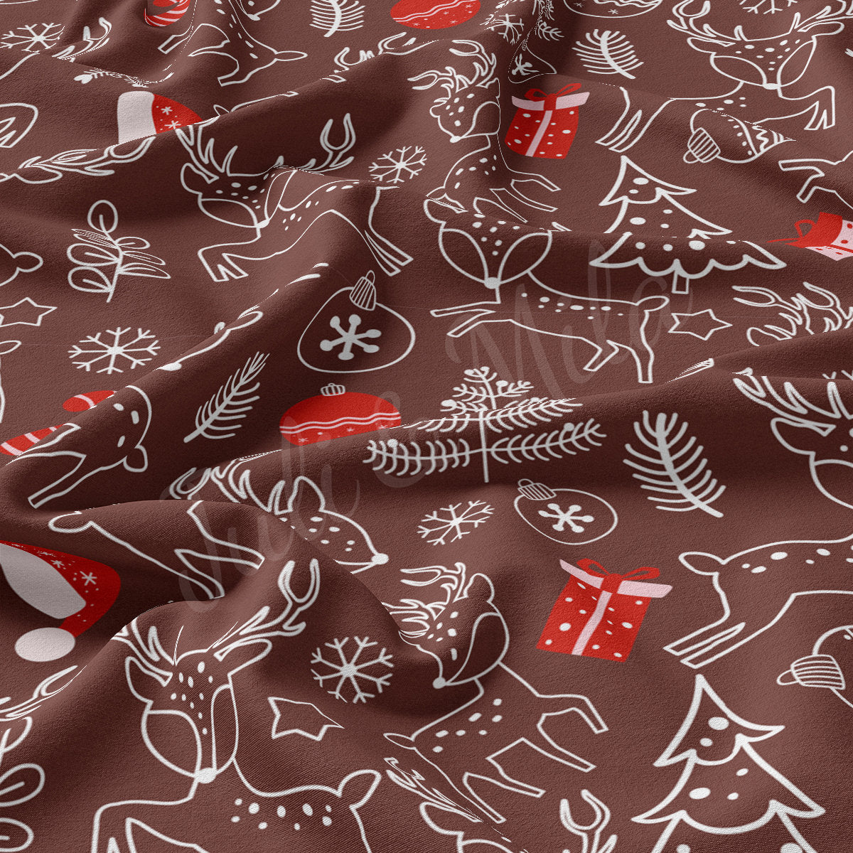 Christmas DBP Fabric Double Brushed Polyester Fabric by the Yard DBP Jersey Stretchy Soft Polyester Stretch Fabric DBP2164