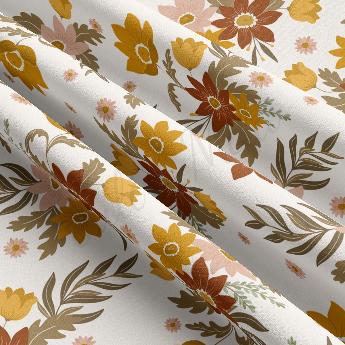 Floral DBP Fabric Double Brushed Polyester Fabric by the Yard DBP Jersey Stretchy Soft Polyester Stretch Fabric DBP2176