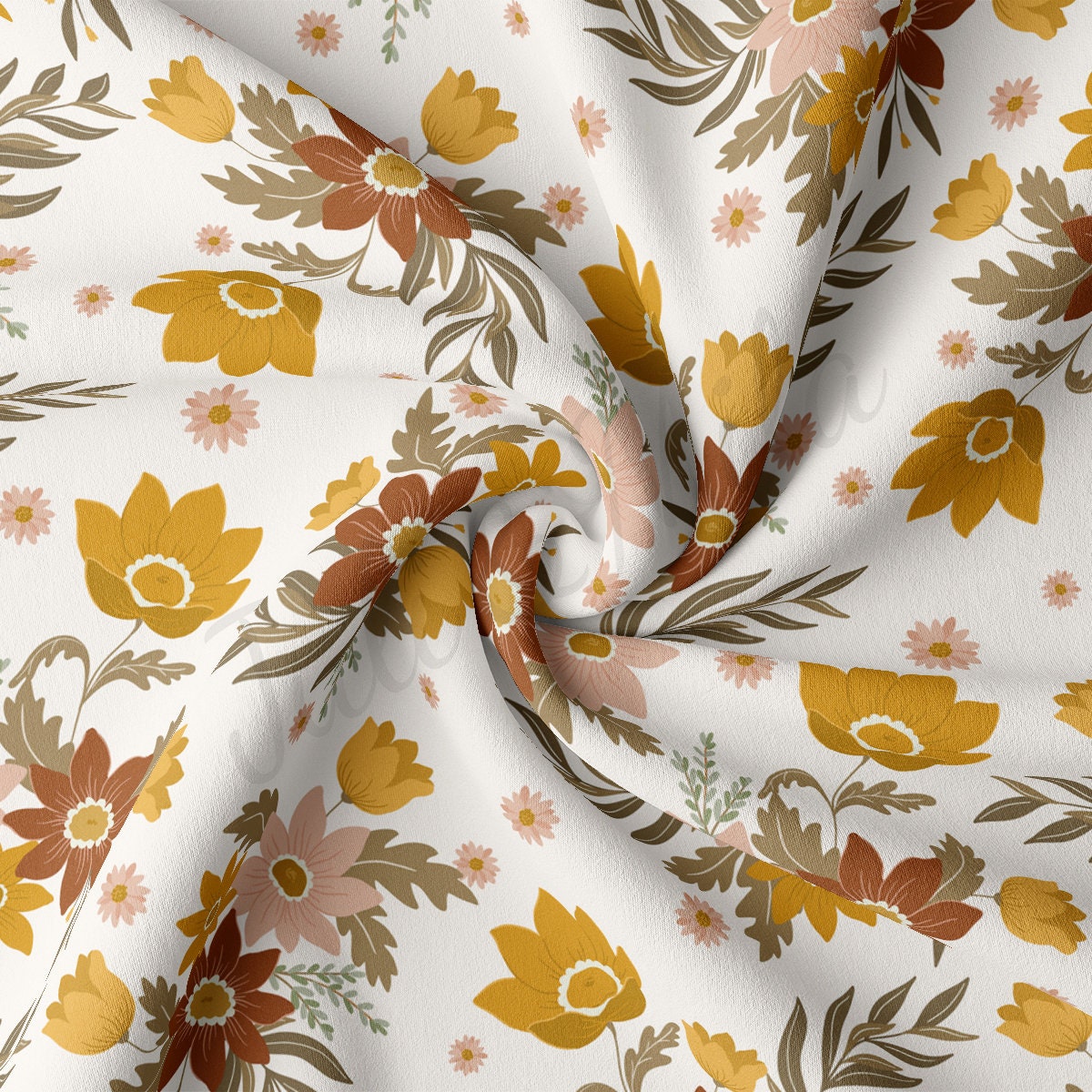 Floral DBP Fabric Double Brushed Polyester Fabric by the Yard DBP Jersey Stretchy Soft Polyester Stretch Fabric DBP2176