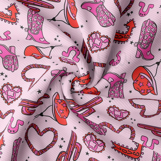 Rib Knit Fabric RBK2214 Valentine&#39;s Day