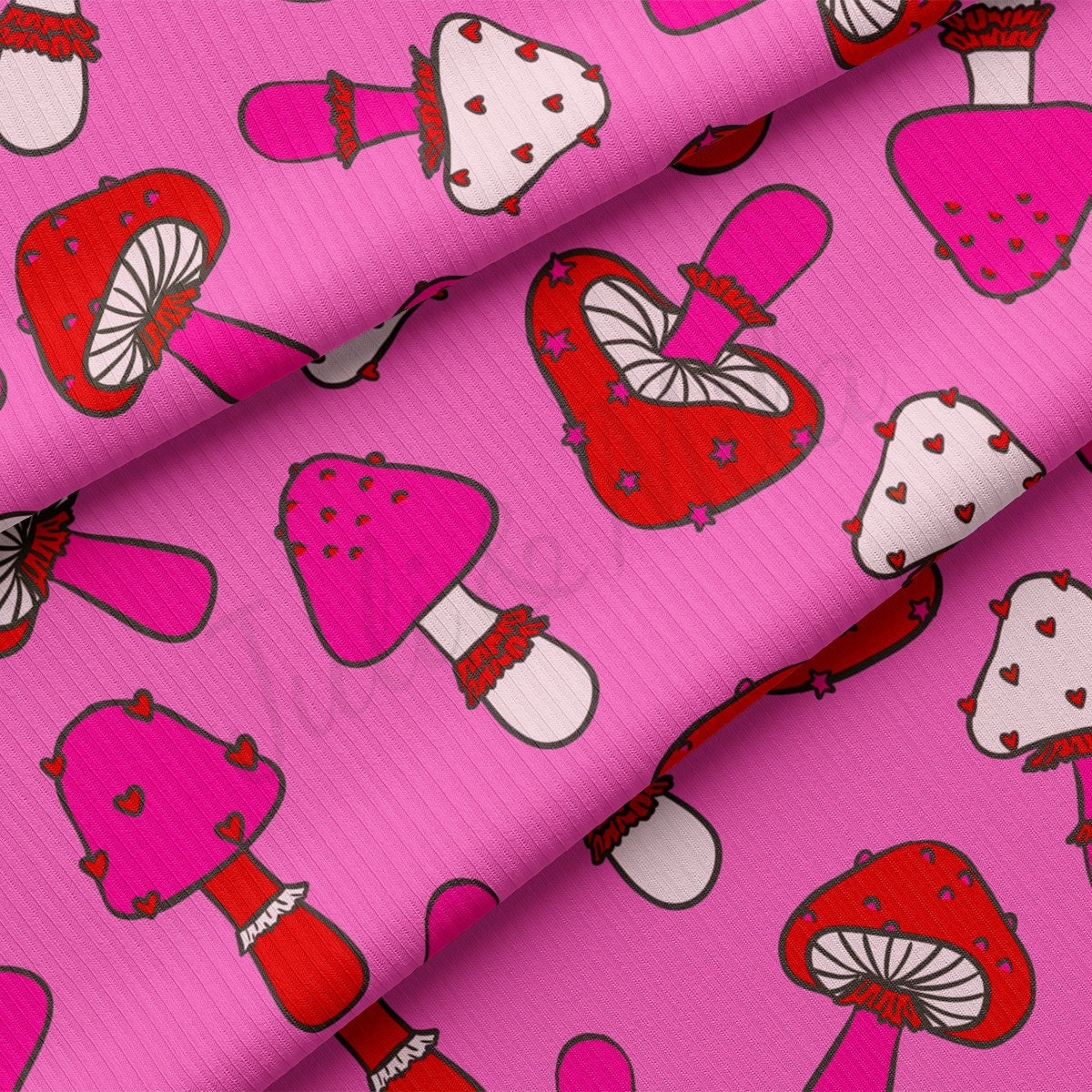 Rib Knit Fabric RBK2229 Valentine's Day