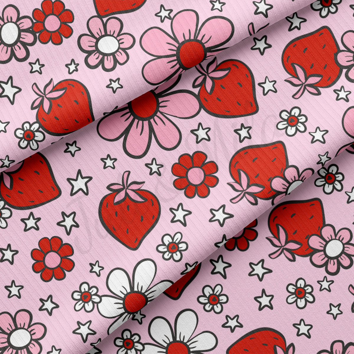 Rib Knit Fabric RBK2248 Valentine's Day