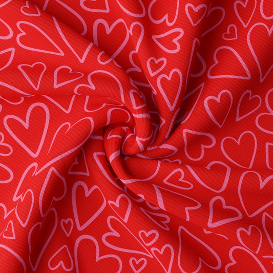 Rib Knit Fabric RBK2250 Valentine's Day