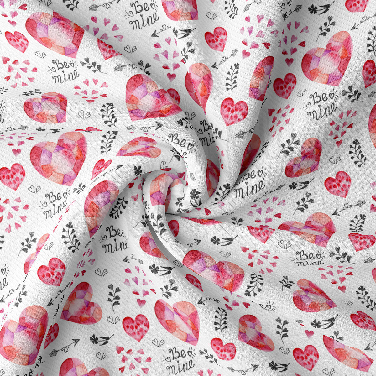 Rib Knit Fabric RBK2259 Valentine's Day