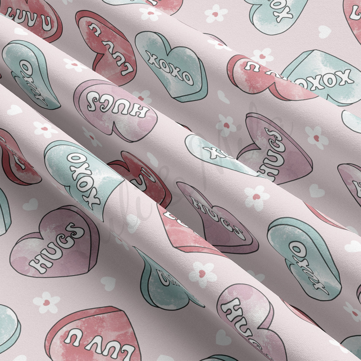 DBP Fabric Double Brushed Polyester DBP2263 Valentine's Day