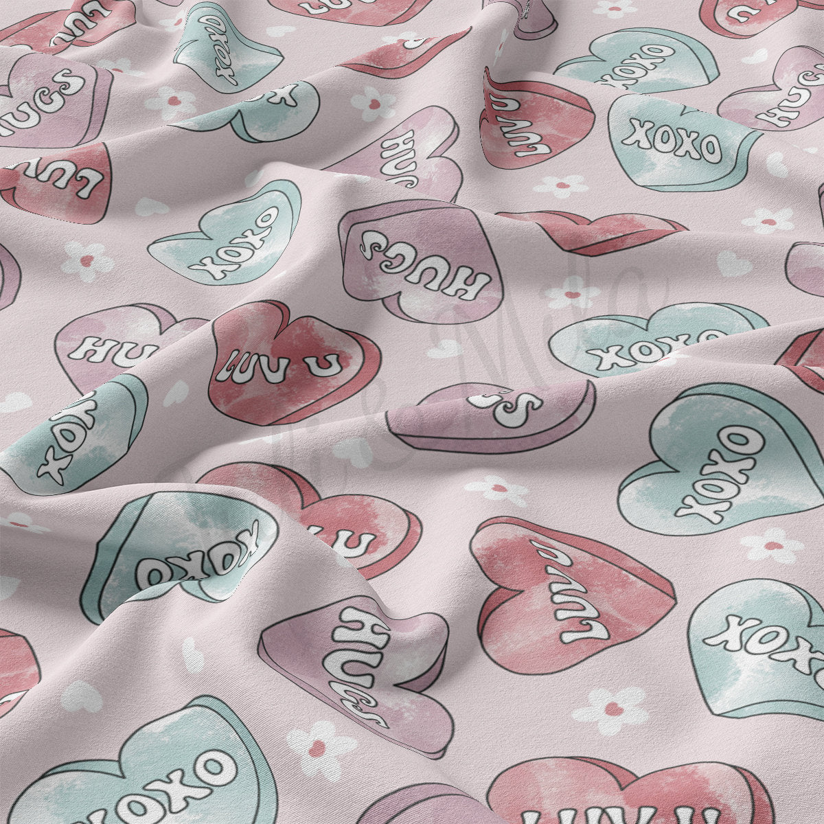 DBP Fabric Double Brushed Polyester DBP2263 Valentine's Day