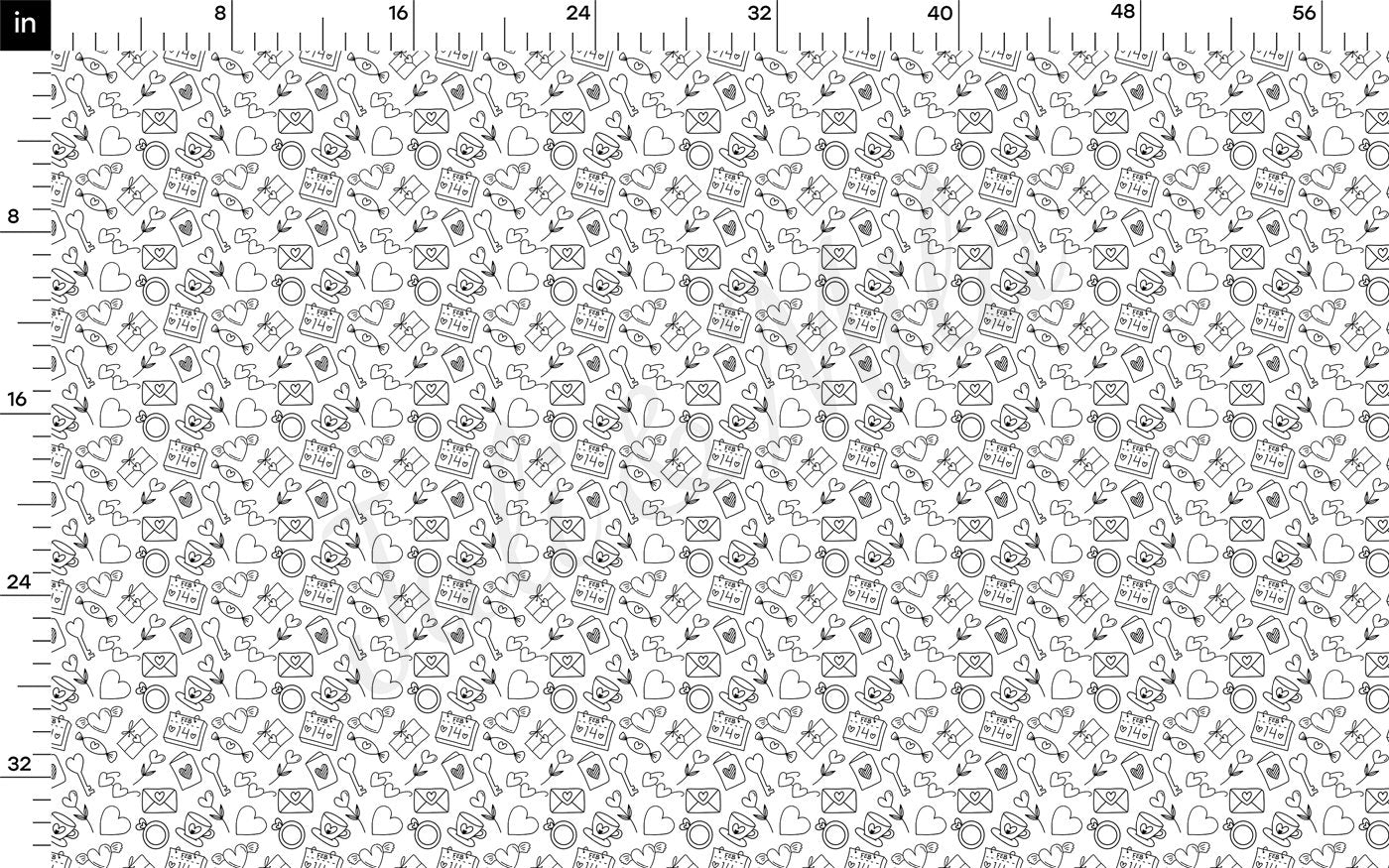 DBP Fabric Double Brushed Polyester DBP2297 Valentine's Day