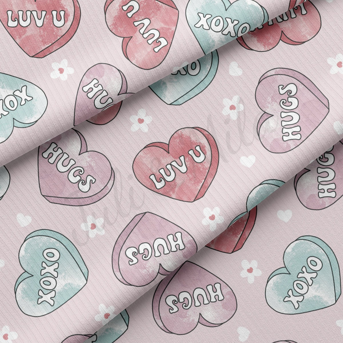Rib Knit Fabric RBK2263 Valentine's Day
