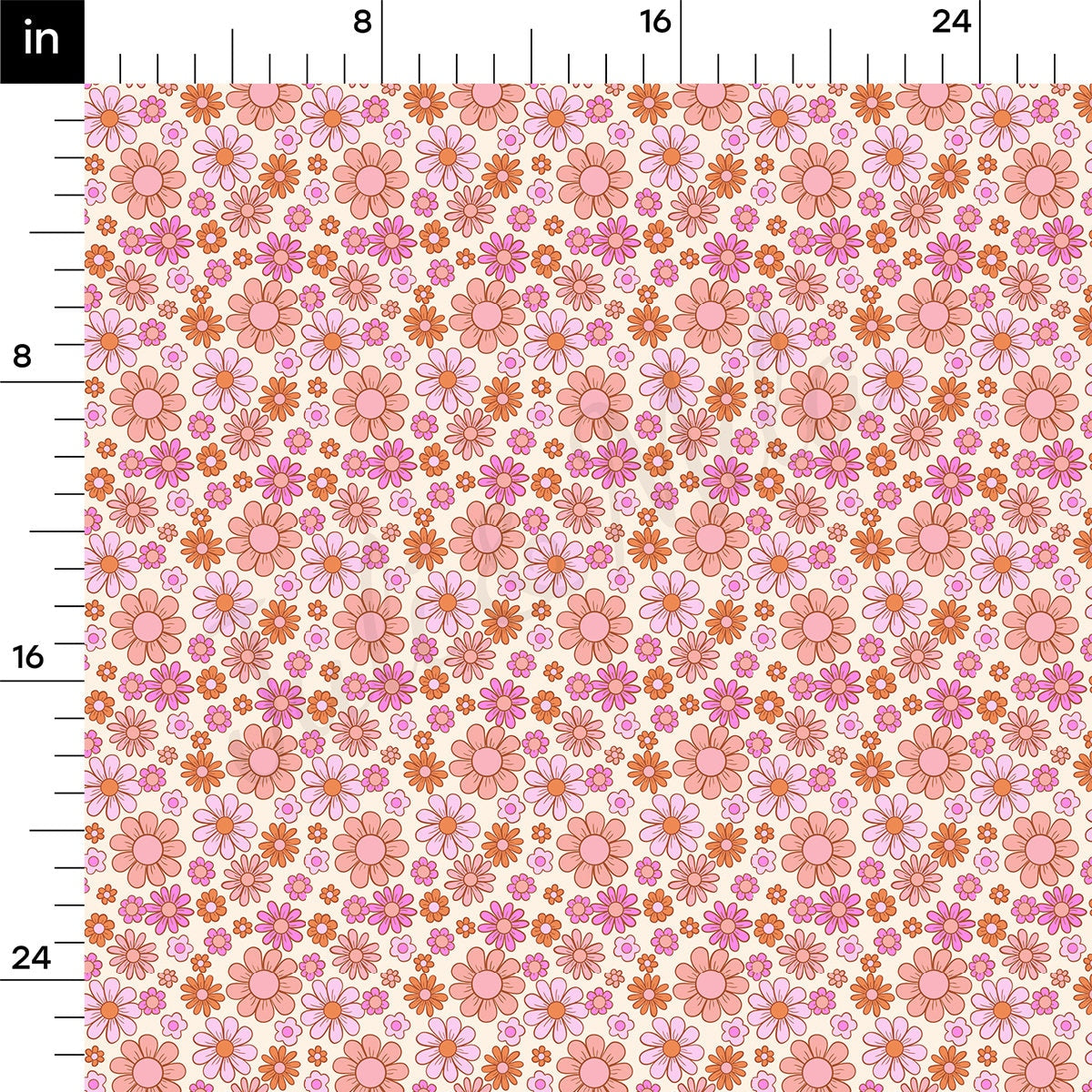 Rib Knit Fabric RBK2276 Floral