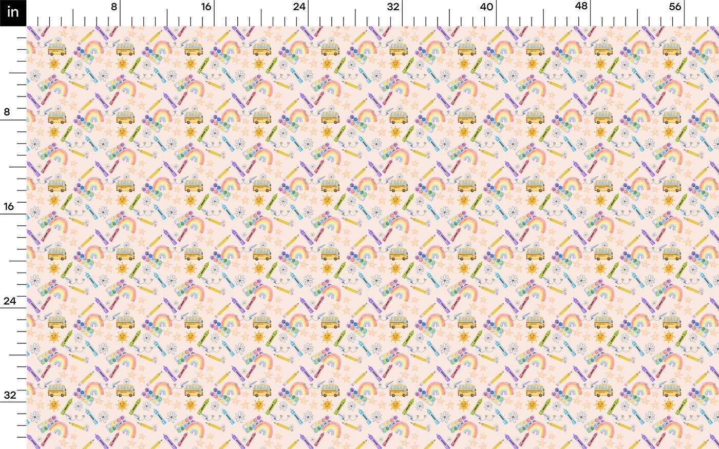100% Cotton Fabric CTN2364 Back to School