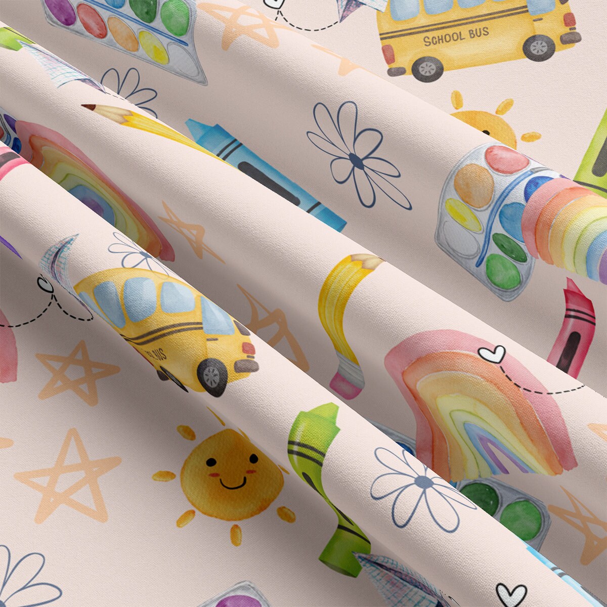 DBP Fabric Double Brushed Polyester DBP2364 Back to School