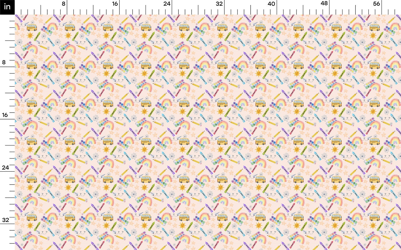 DBP Fabric Double Brushed Polyester DBP2364 Back to School