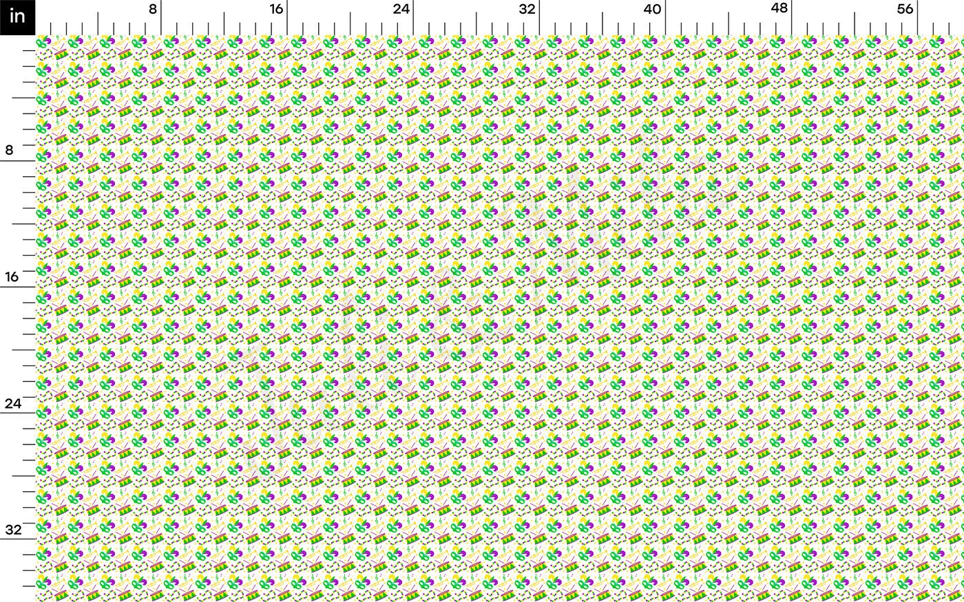 Rib Knit Fabric RBK2349 Mardi Gras