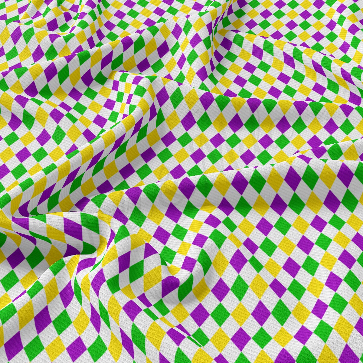 Rib Knit Fabric RBK2352 Mardi Gras