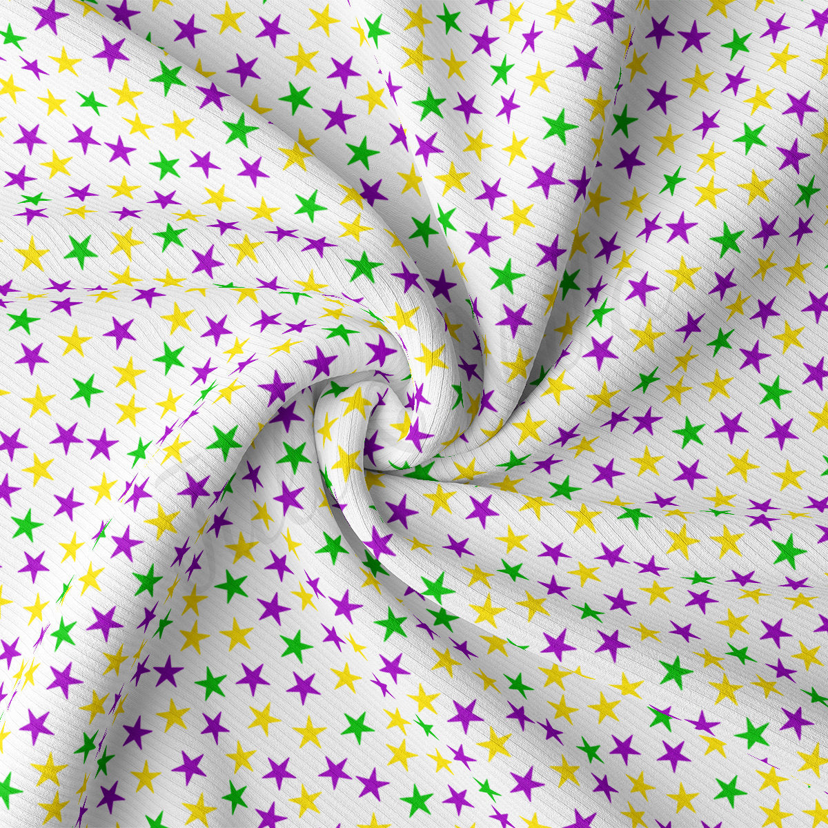 Rib Knit Fabric  RBK2354 Mardi Gras