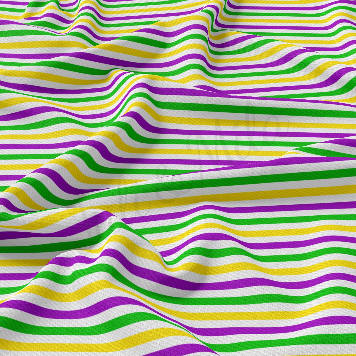 Rib Knit Fabric  RBK2355 Mardi Gras