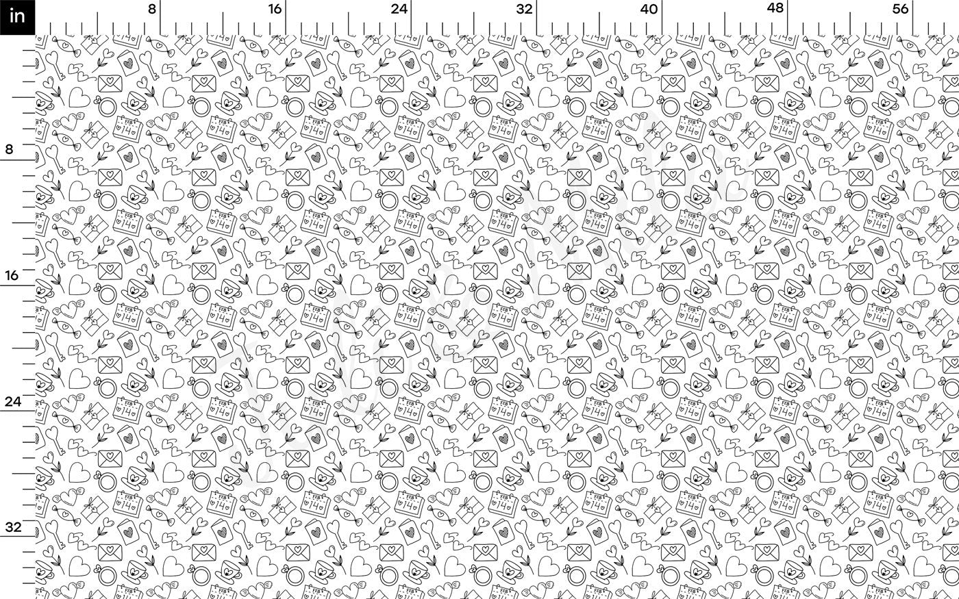 100% Cotton Fabric CTN2297 Valentine's Day