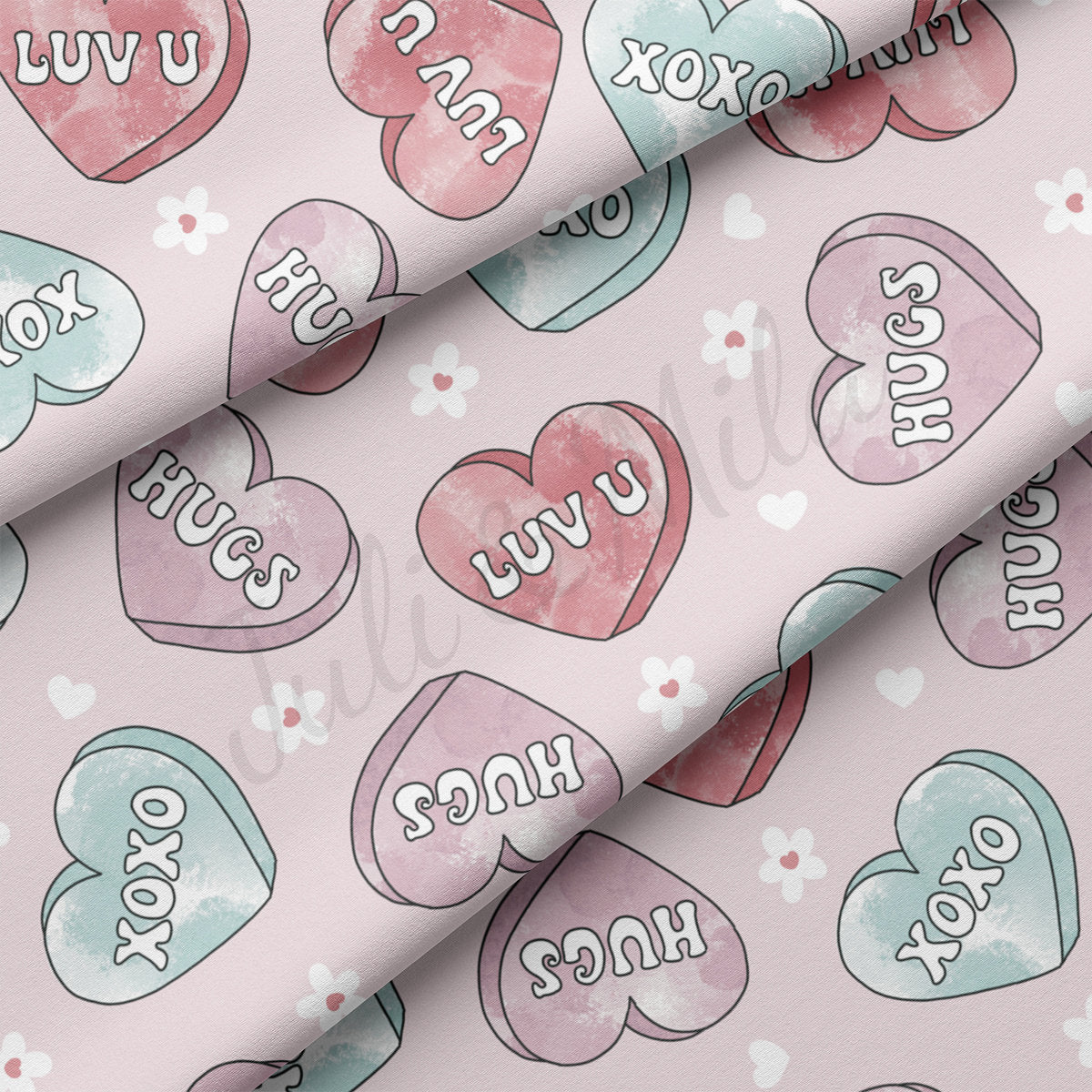 DBP Fabric Double Brushed Polyester DBP2263 Valentine's Day