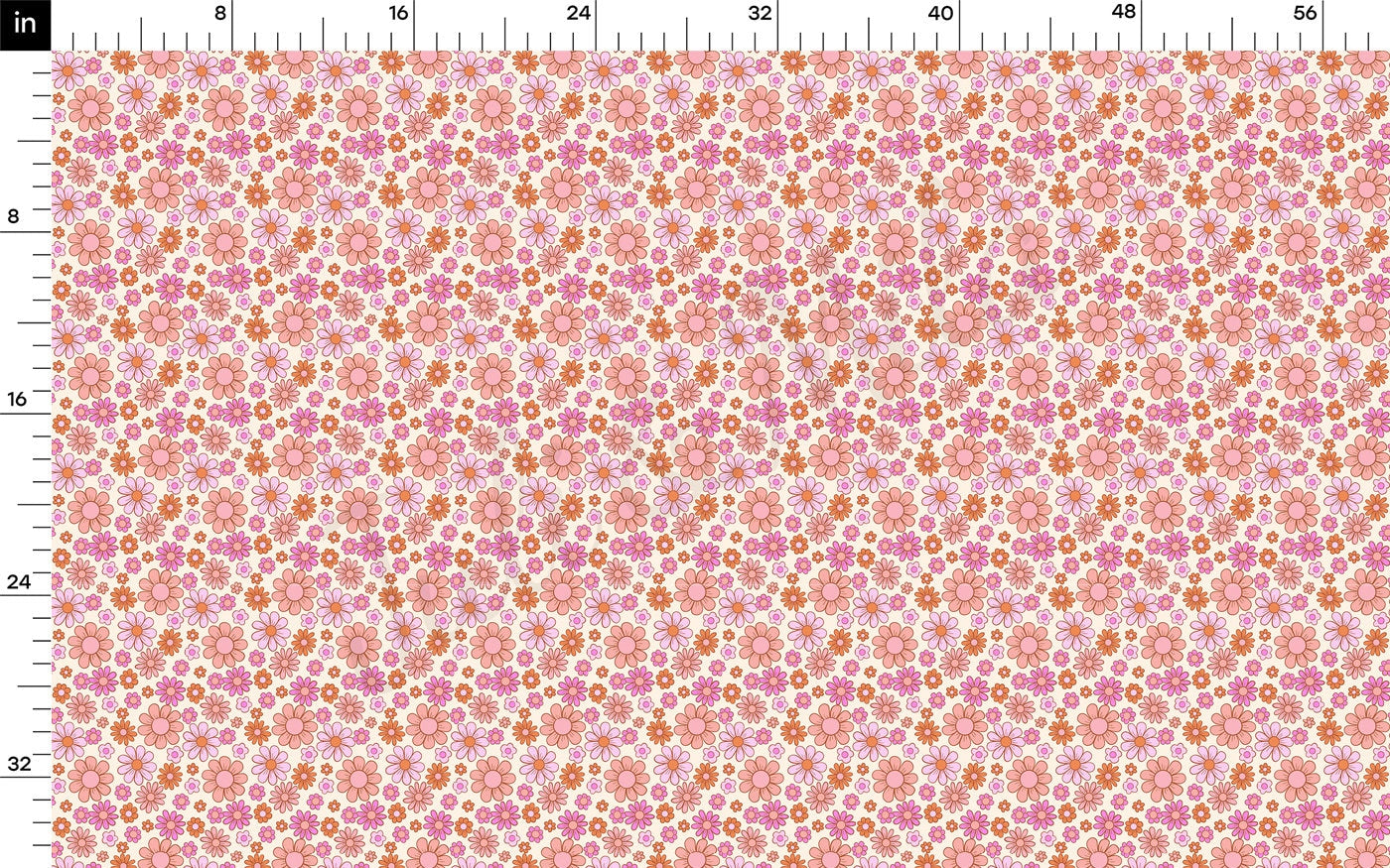 Rib Knit Fabric RBK2276 Floral