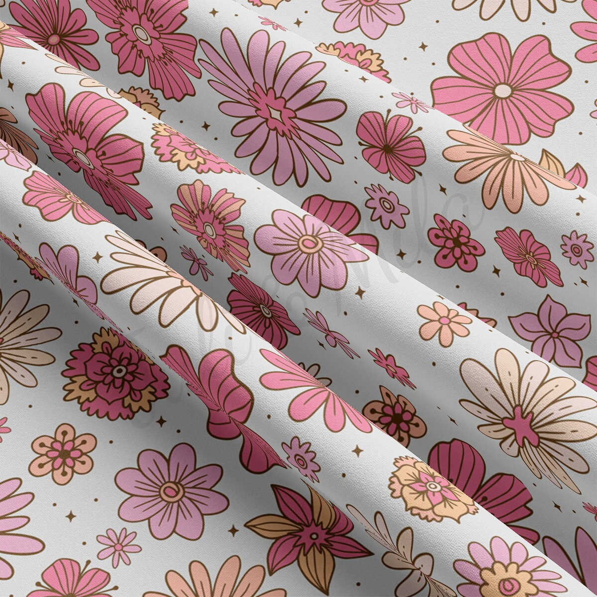 DBP Fabric Double Brushed Polyester DBP2404 Floral