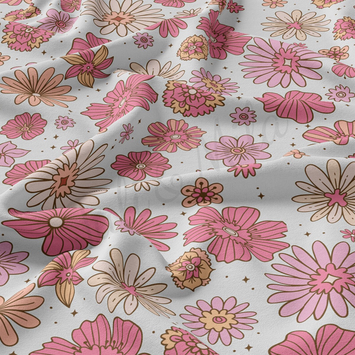 DBP Fabric Double Brushed Polyester DBP2404 Floral