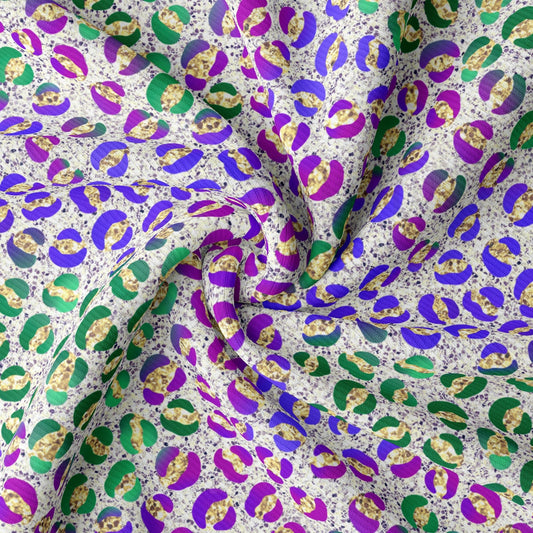 Rib Knit Fabric RBK2377 Mardi Gras