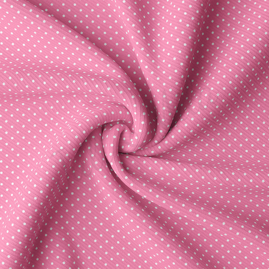 Rib Knit Fabric RBK2408 Polka Dots Summer