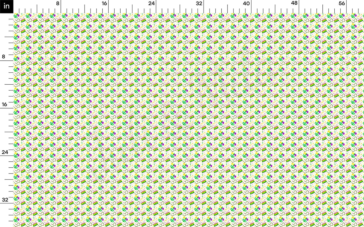 100% Cotton Fabric CTN2349 Mardi Gras