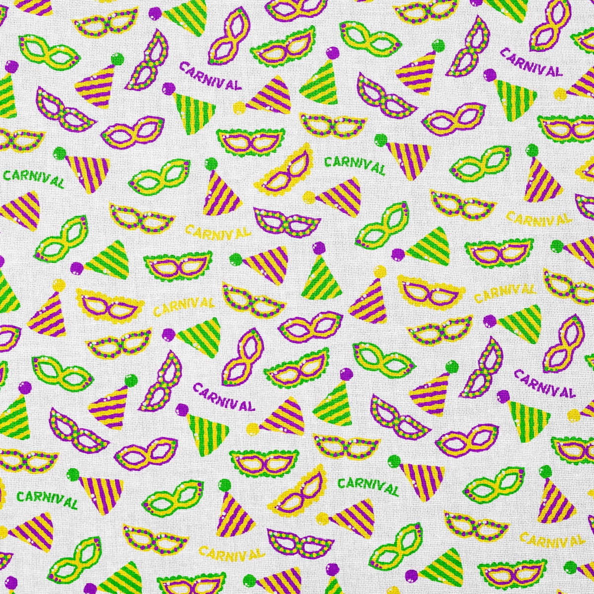 100% Cotton Fabric CTN2356 Mardi Gras