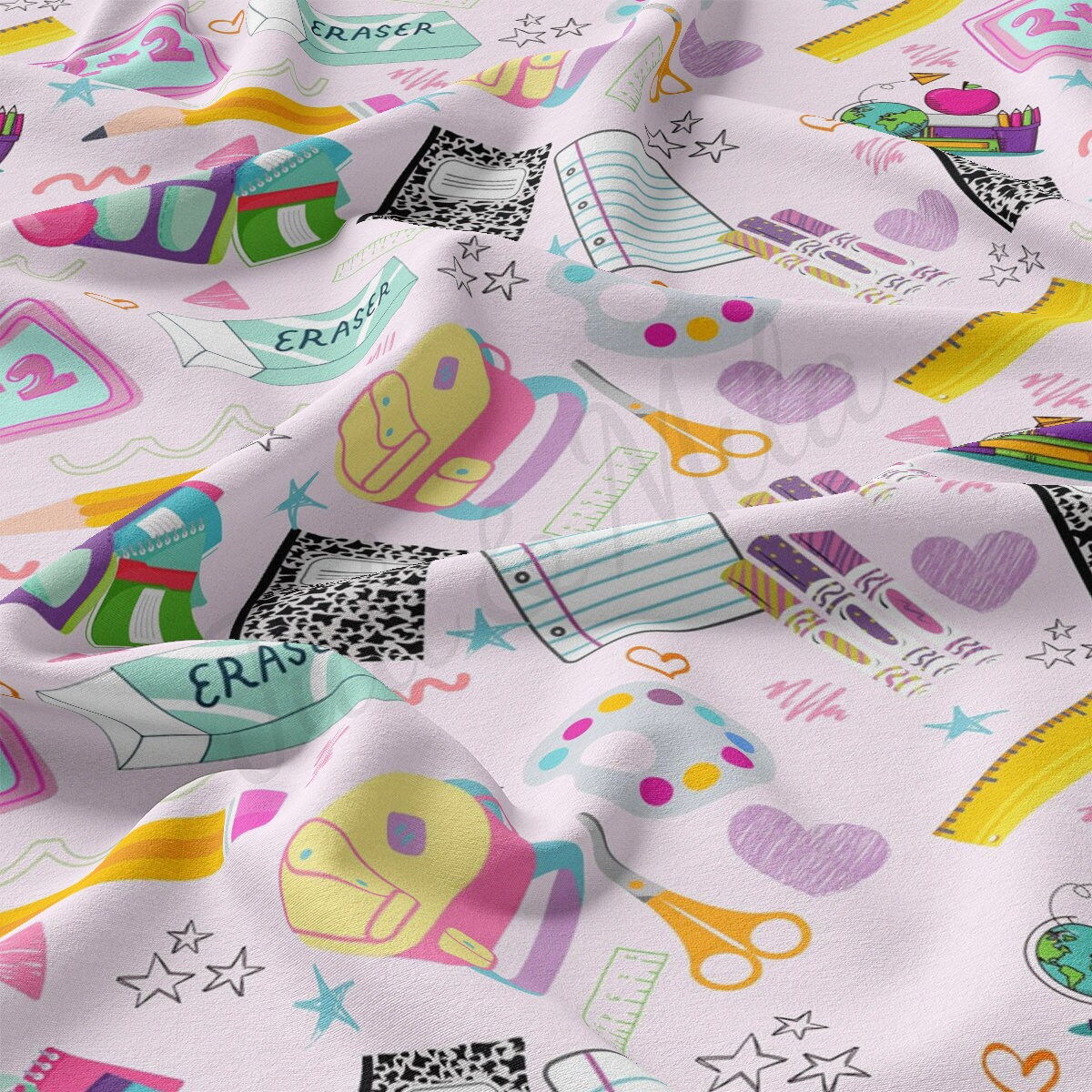 DBP Fabric Double Brushed Polyester DBP2319 Back to School