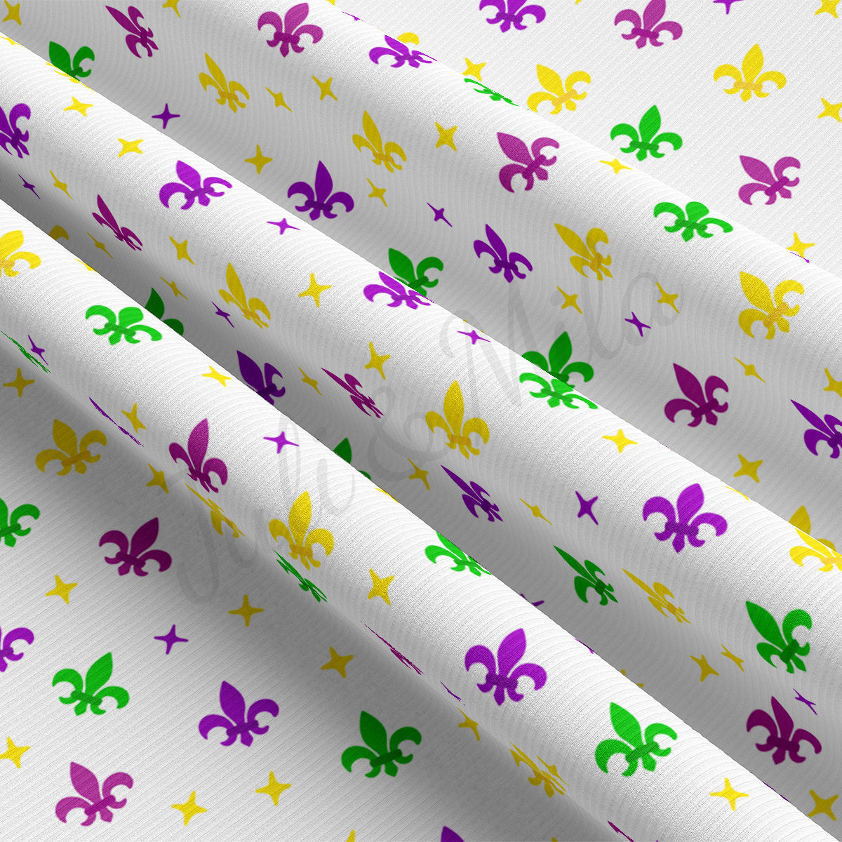 Rib Knit Fabric  RBK2345 Mardi Gras