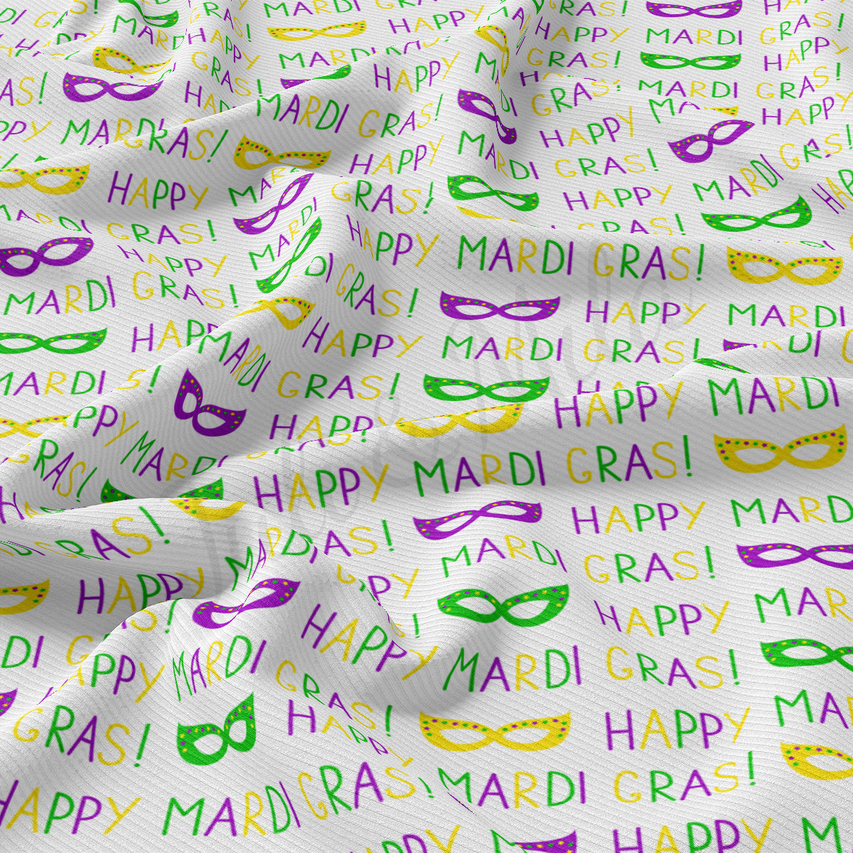 Rib Knit Fabric  RBK2351 Mardi Gras